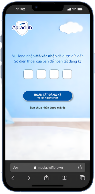 OTP and landing page step